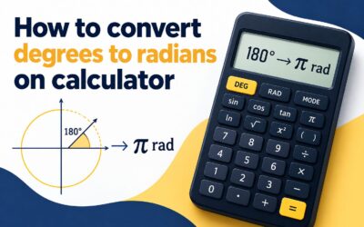 How to Convert Degrees to Radians on a Calculator